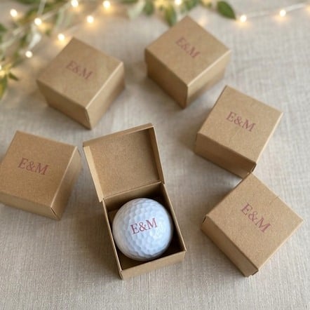 Customized golf balls for weddings and milestone parties
