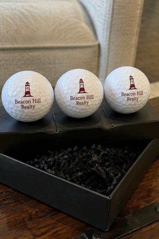 Golf balls with logo — customer photo