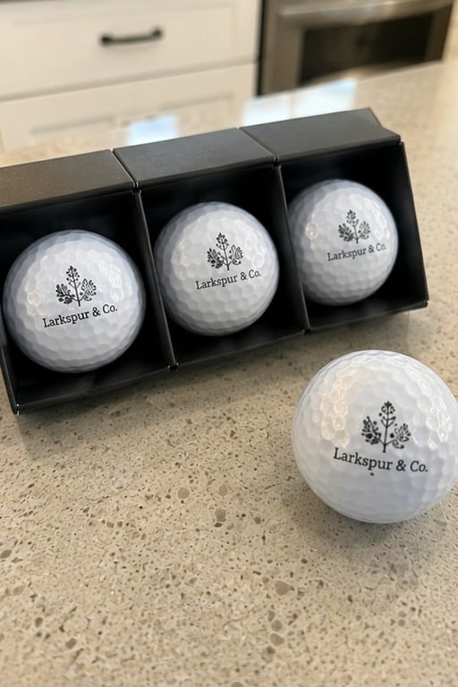 Personalized golf balls — customer photo